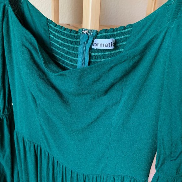 Reformation Mica Midi Dress in Emerald - Picture 5 of 11